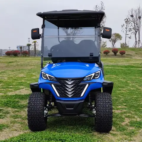 Chariot de golf électrique de type exportation 2/4/6/8 avec batterie au lithium 72V, chasse à quatre roues motrices élevées et véhicule touristique à nouvelle énergie