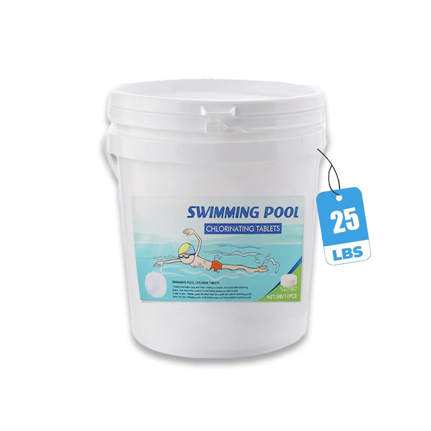 

25lb 3 Inch Cleaner Tablets for Cleaning and Disinfecting Swimming Pools, Bathtubs and Spas, Slow Dissolving, Individually