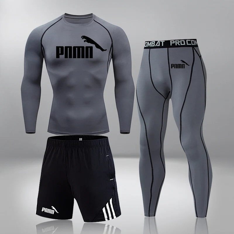 Men\'s Sportswear Compression Suits Training Clothing Set Training Jogging Sports Thermal Underwear Running Workout Gym Tights