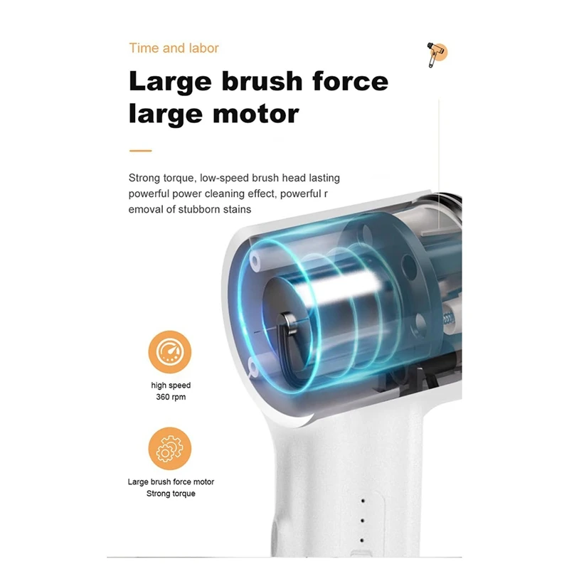 B58B-Multifunctional Cleaning Brush,Cordless Cleaning Brush Scrubber For Home,Shower Cleaning Brush For Bathroom Tile Floor