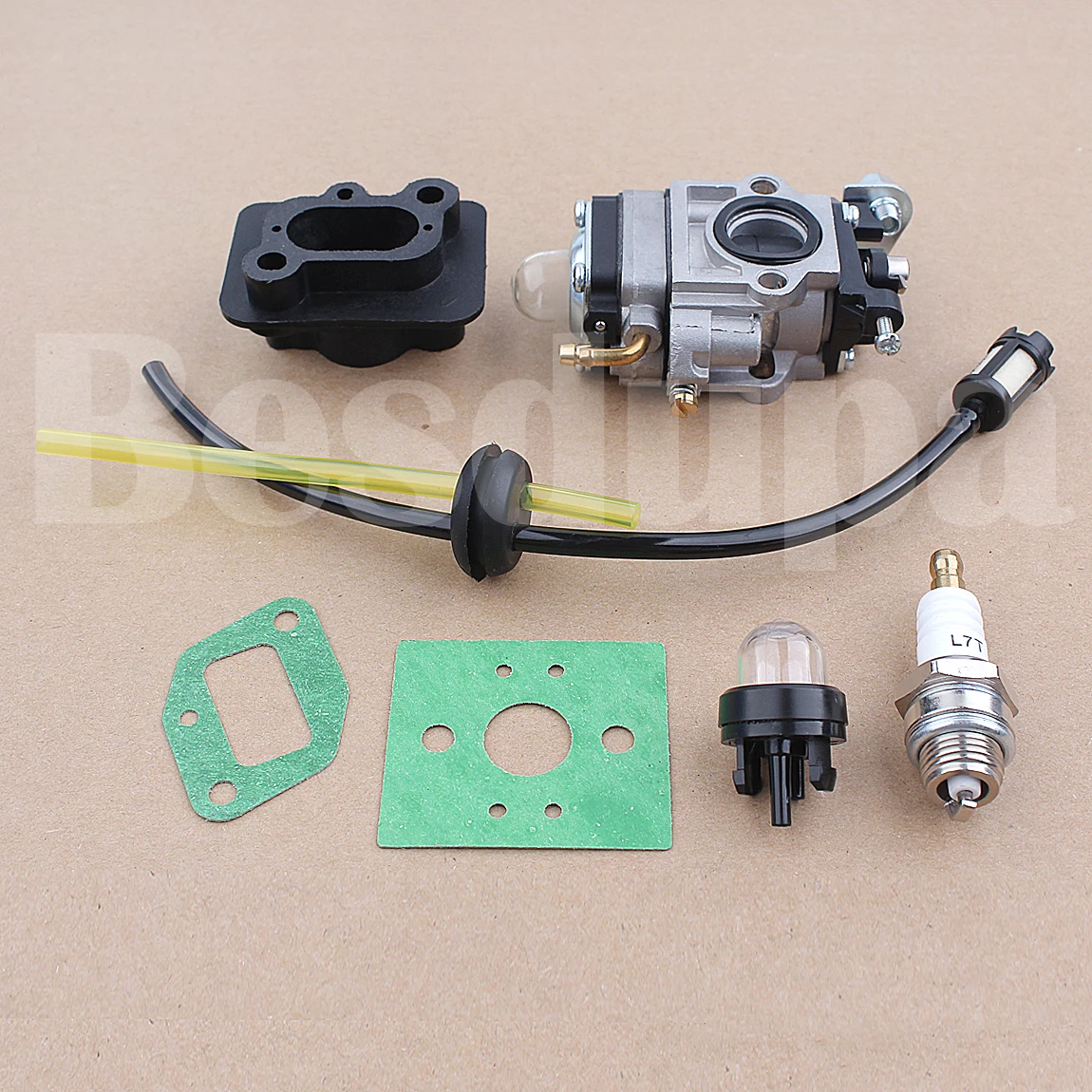 Carburetor Base Connector Intake Manifold Fuel Hose Fit For Gasoline Brush Cutter 43cc 52cc 40-5 BC430 CG430