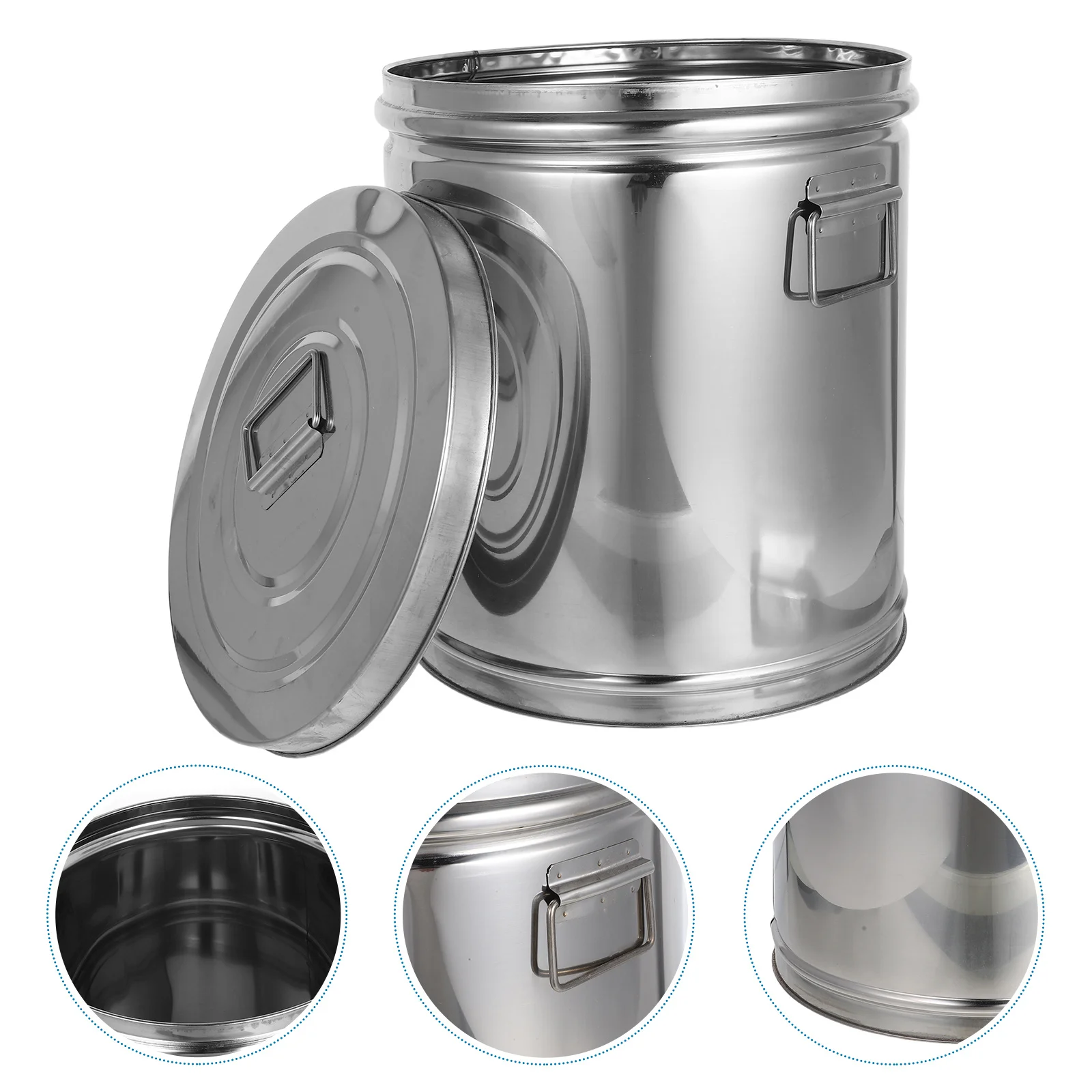 

Stainless Steel Airtight Storage Container Kitchen Canister Metal Storage Jar Household Flour Rice Tea Coffee Food Canister