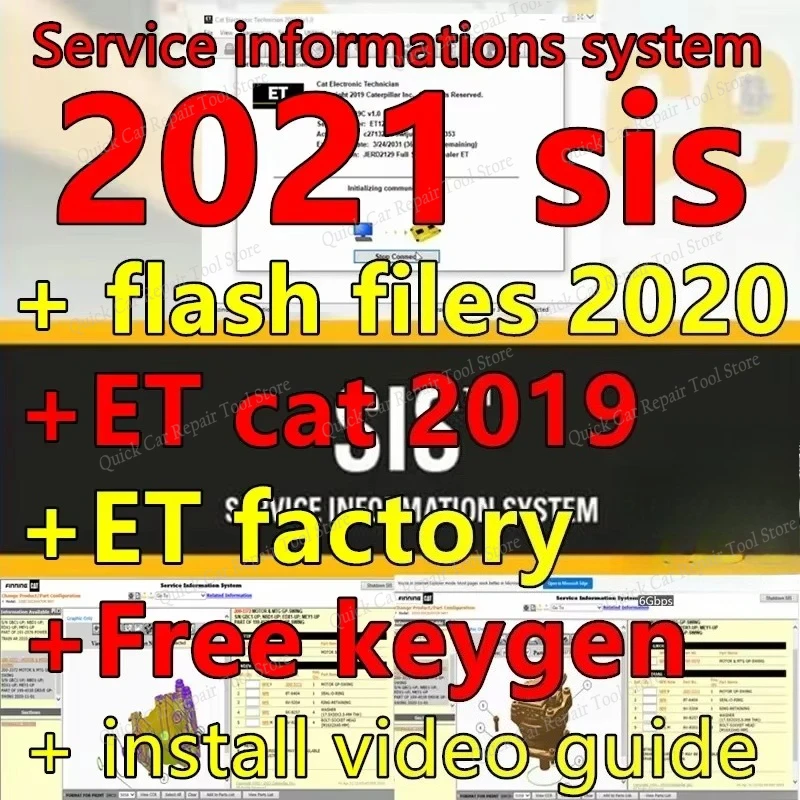 2021 SIS 2021 SIS لنظام معلومات خدمة القط الأحمر + ملفات فلاش 2020 + 2019C Cat ET 2019C فني إلكتروني + مصنع ET