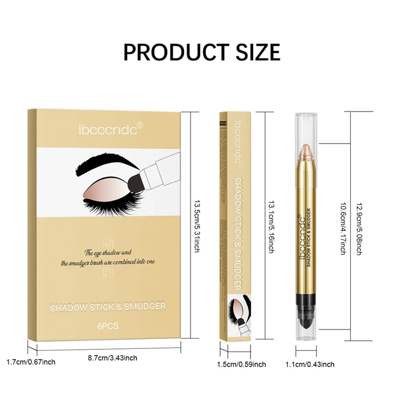 Ibcccndc 1 pz doppia testa colore opaco ombretto penna ombretto Stick occhi luminosi Make Up 2