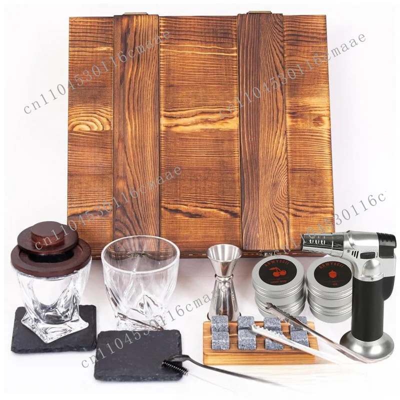 Whiskey Foreign Wine Flavor Sawdust Bartending Flavorizer Stainless Steel Tartar Cocktail Smoker Outdoor