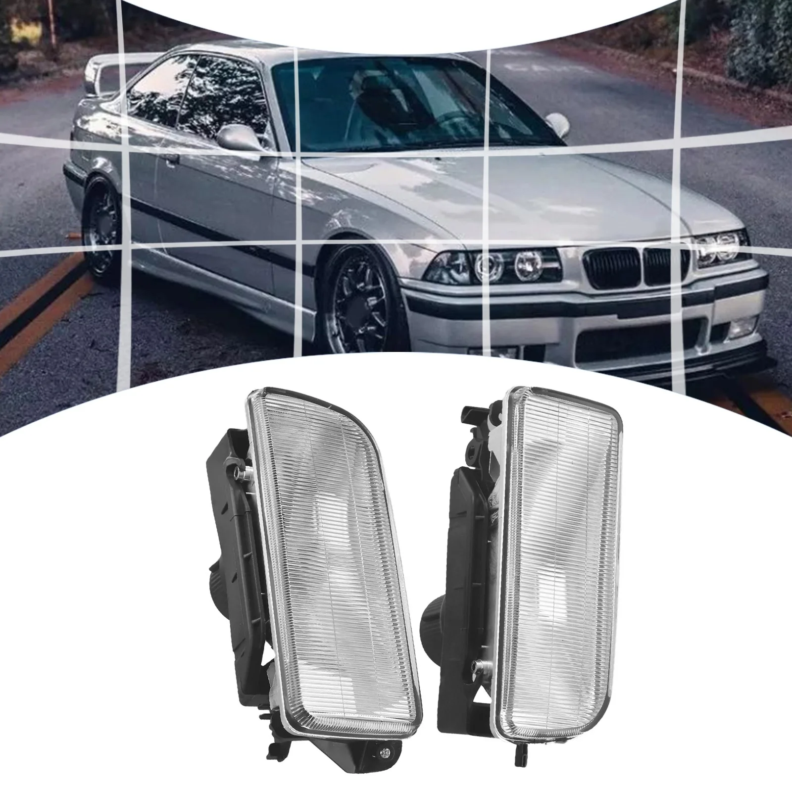 ABS Fog Light Cover E36 Fog Lamp Cover Direct Installation High-quality Materials Non-deformable ABS Fog Light