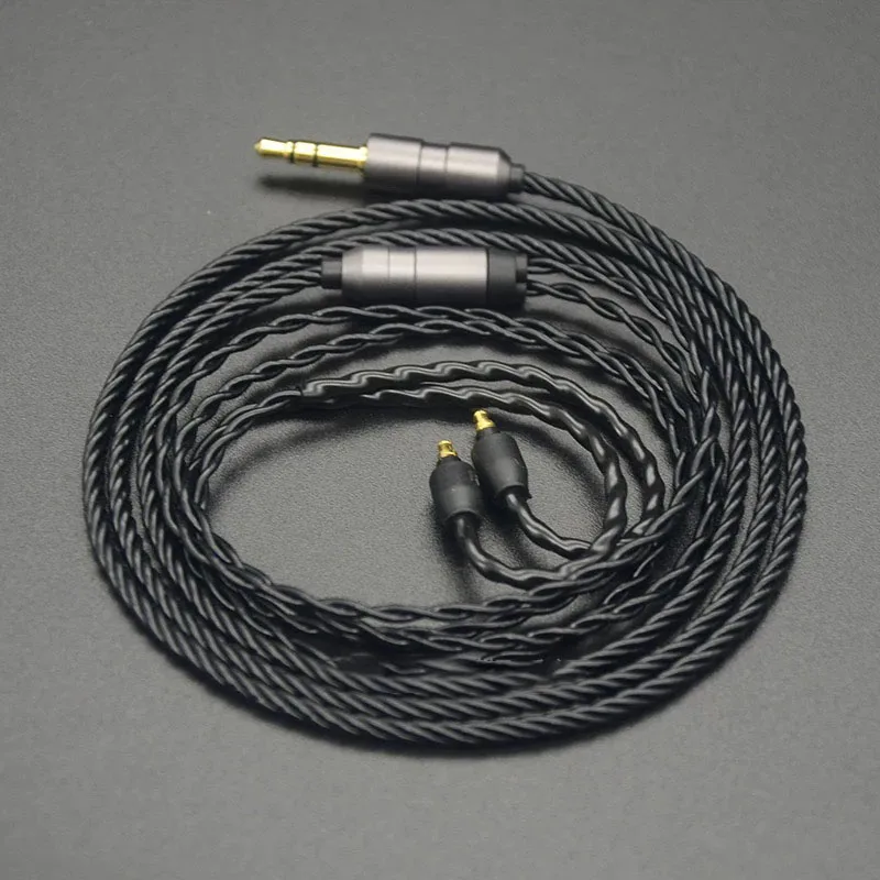 

Аудиокабель для наушников 3,5 мм для наушников Sennheiser IE40 Pro, кабель для обновления с микрофоном, посеребренный монокристаллический медный кабель