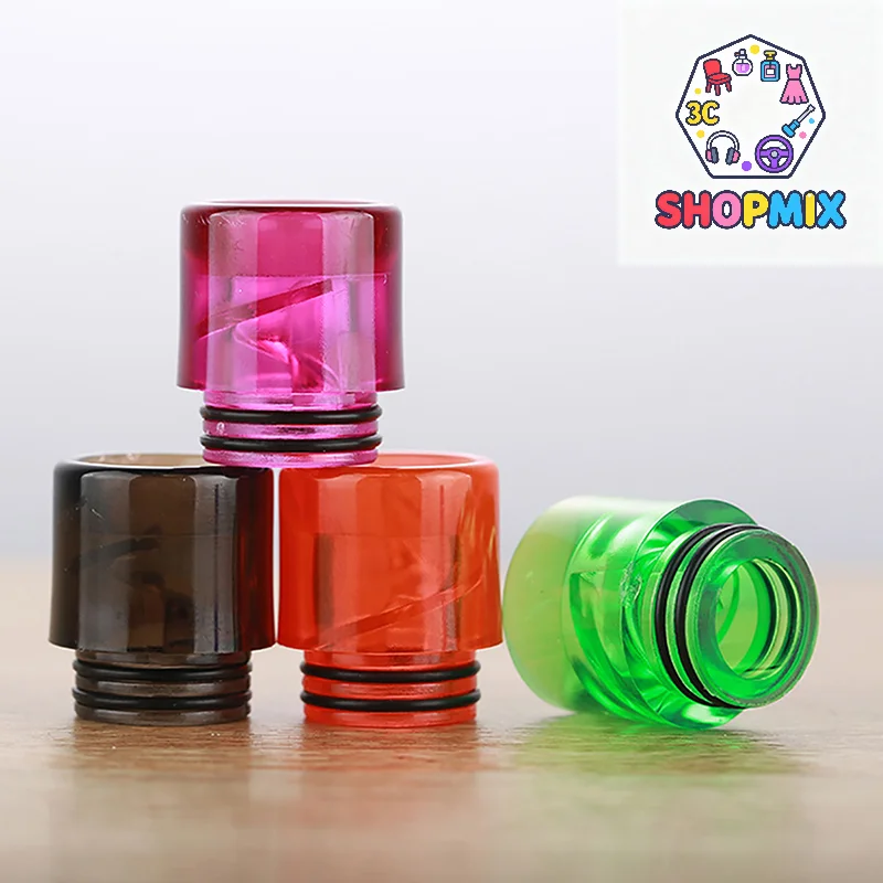 

1pcs Resin 810 Resin Hardware Drip Nozzle Anti Scald Straw Joint Acrylic Spiral Dripper Mouthpiece High Quality Drip Tip