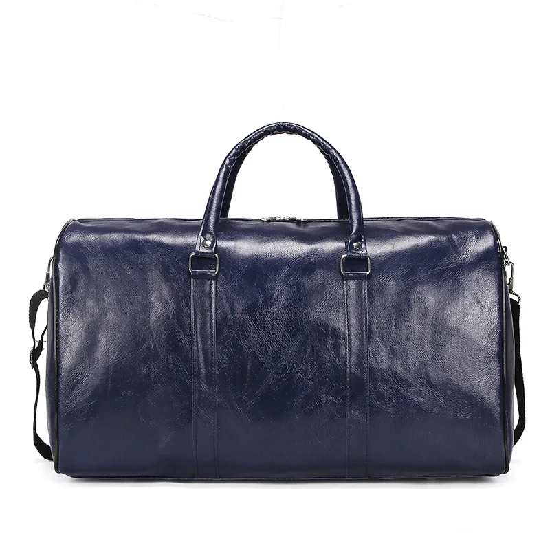 Large Capacity Short-Distance Travel Bag Women Soft PU Leather Travel Bag Duffel Bag Fashion Casual Men Sports Fitness Handbag