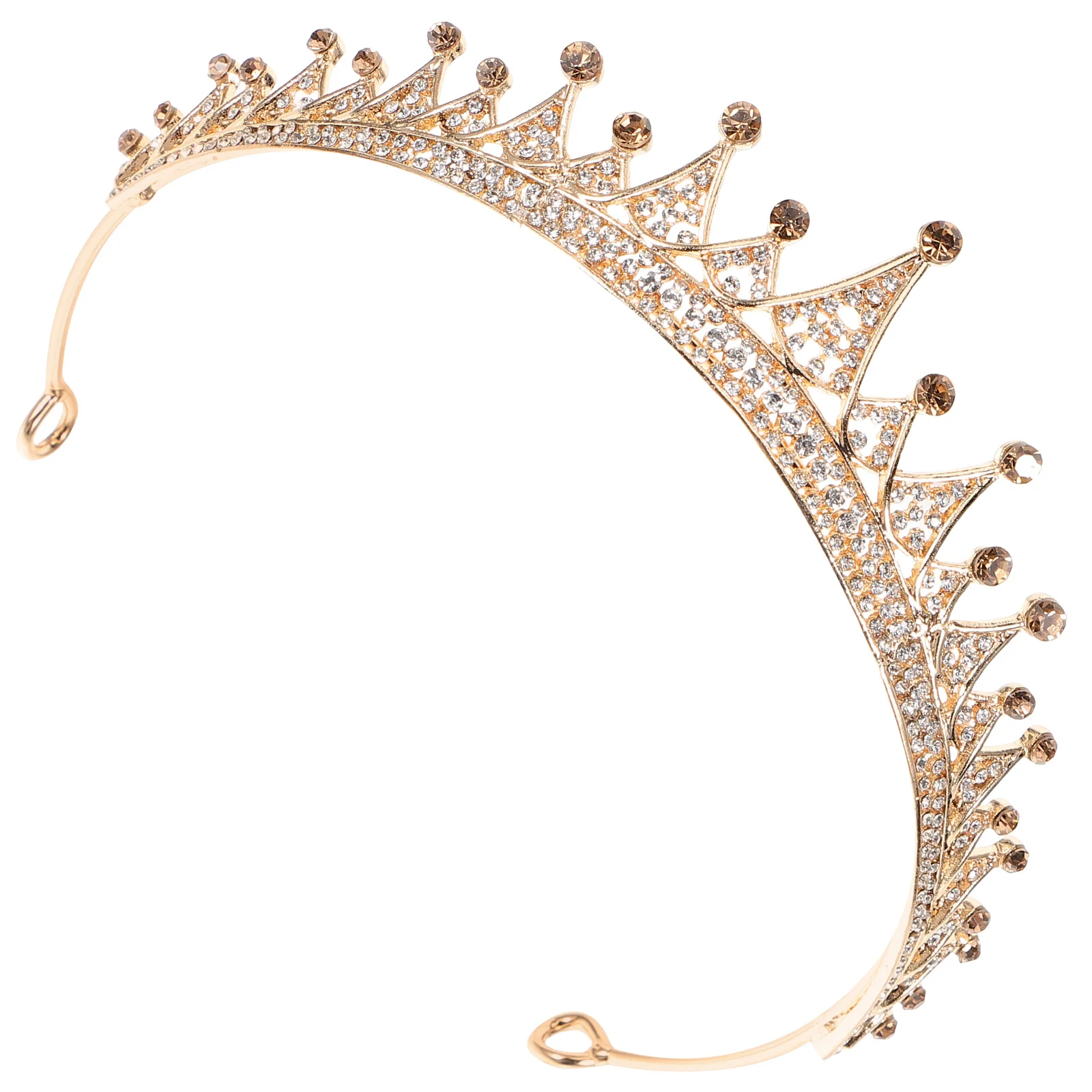 

Crystal Crown Headband Elegant Gold Plated Wedding Tiara Bride Bridal Crown Sparkling Rhinestone Wedding Tiara