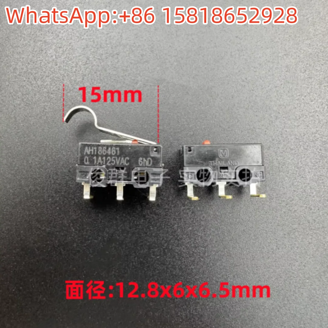 5pcs Japan Panasonic AH186461 Mini Micro Switch with R Handle Stroke Limit 0.1A125VAC Curved Foot
