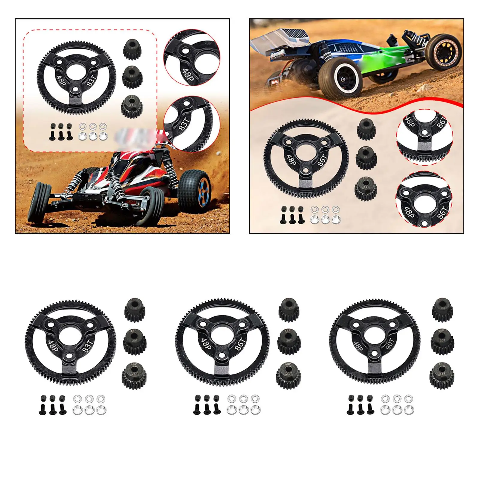 

Durability Accessories High Speed Gear Good Performance for RC Hobby Car Crawler