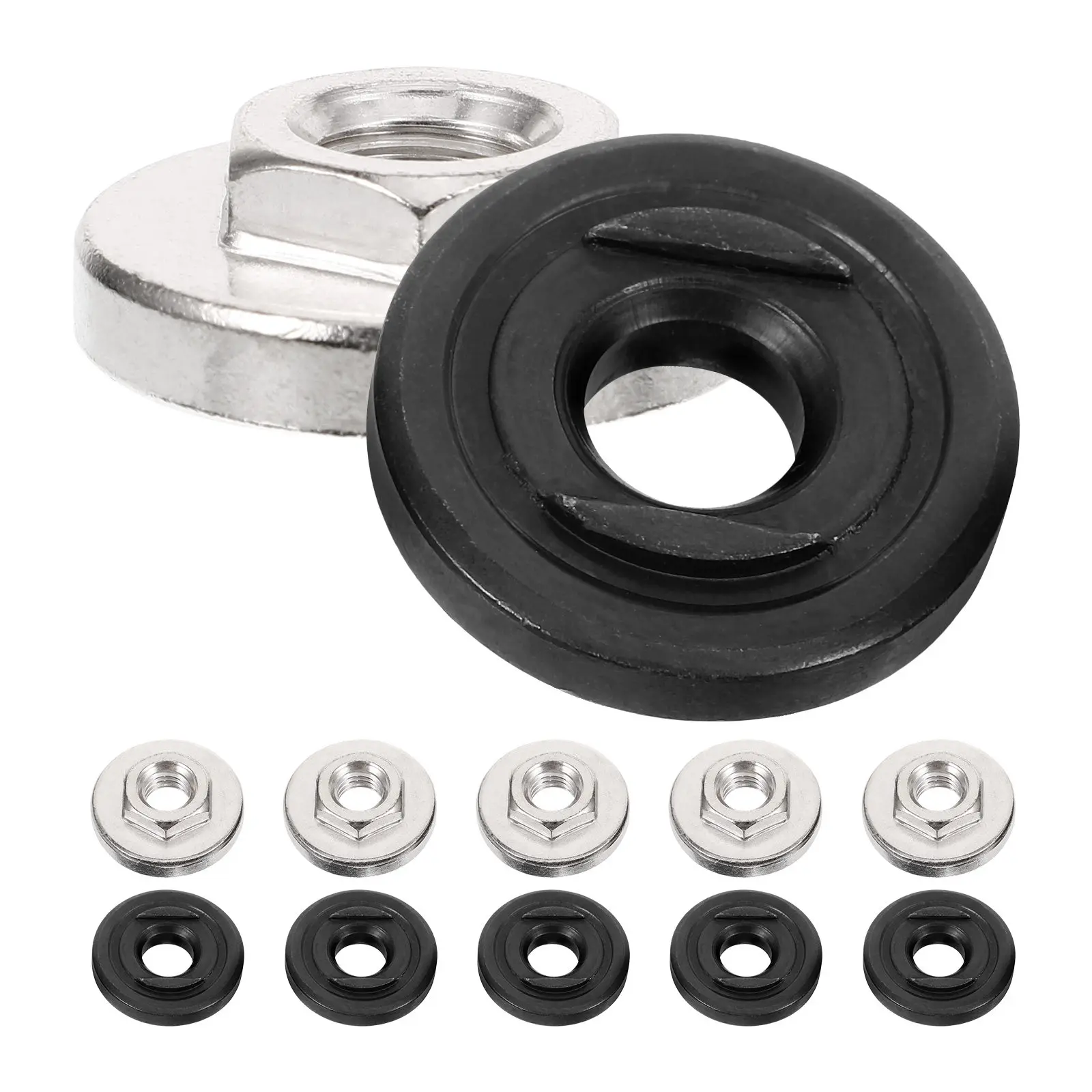 1Set Angle Grinder Pressure Plate Upper Lower Pressing Plates Hexagonal Nut Grinder Replacement Parts for Cutting Grinding