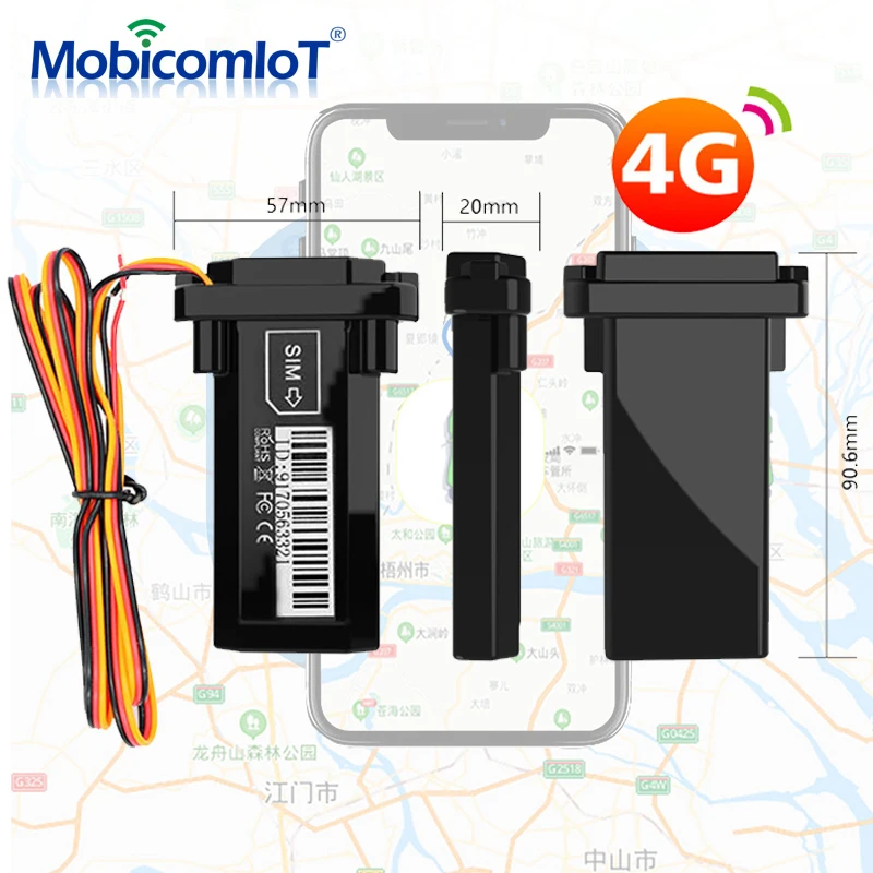 Mini rastreador 4G impermeable con batería incorporada, dispositivo GPS GT02 para coche, vehículo, motocicleta con software de seguimiento en línea, aplicación gratuita