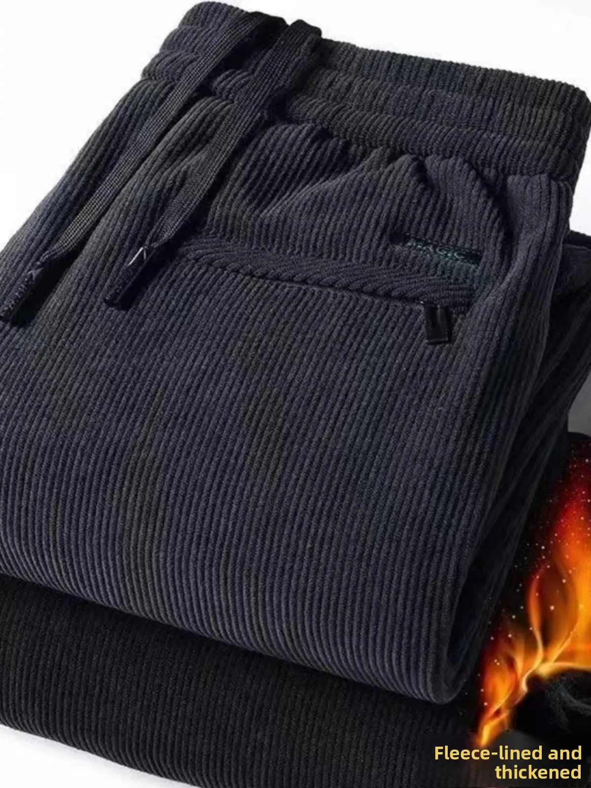 

Corduroy Straight Leg Casual Pants Men's Spring Autumn Loose Large Size Long Trousers Trendy Busin Youth Sports Sweatpants