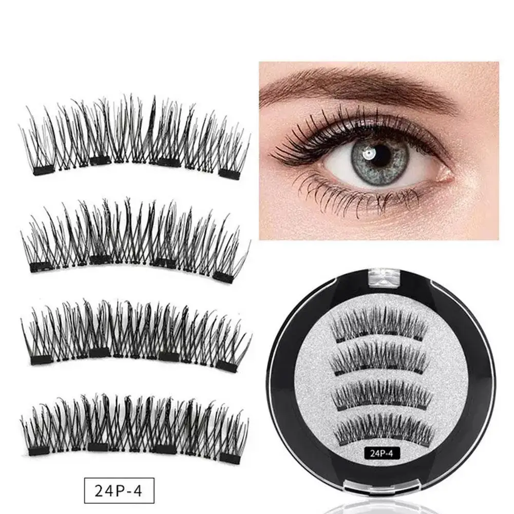 3D magnetische Wimpern mit 4/5 Magneten handgemachte Make-up Wimpern falsche Wimpern wieder verwendbare verlängerte Wimpern Drops hip falsch j1n7