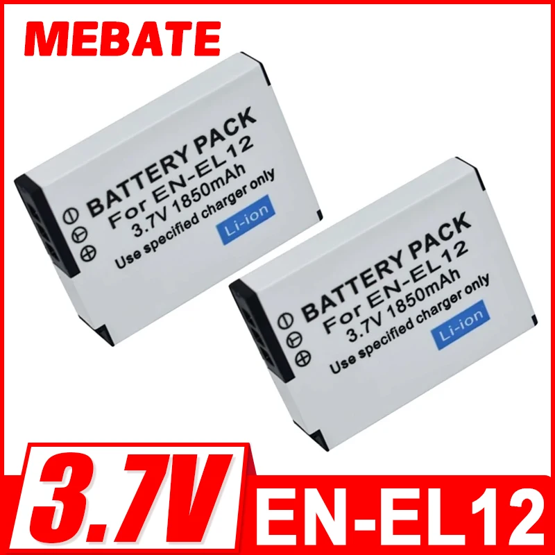 Batería de cámara EN-EL12 ENEL12 EN EL12 para Nikon Coolpix S9900 S9700 S9500 s9100 s9200 AW120 AW110 S70 1850mah