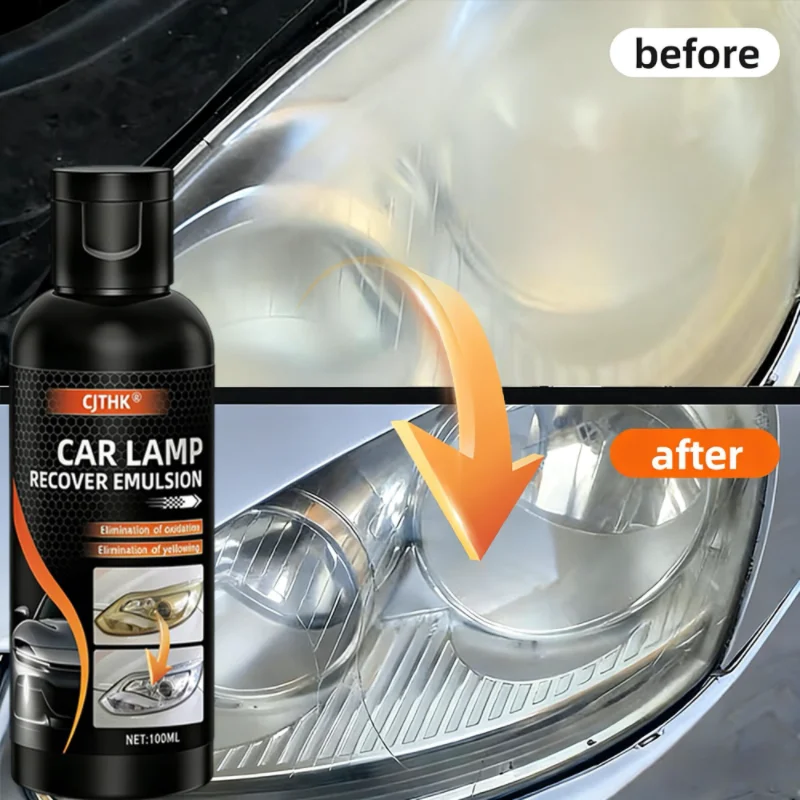 Car Headlight Restoration Polishing Kits Headlamp Scratch Remover Repair Cleaning Paste Remove Oxidation Headlight Polish Liquid