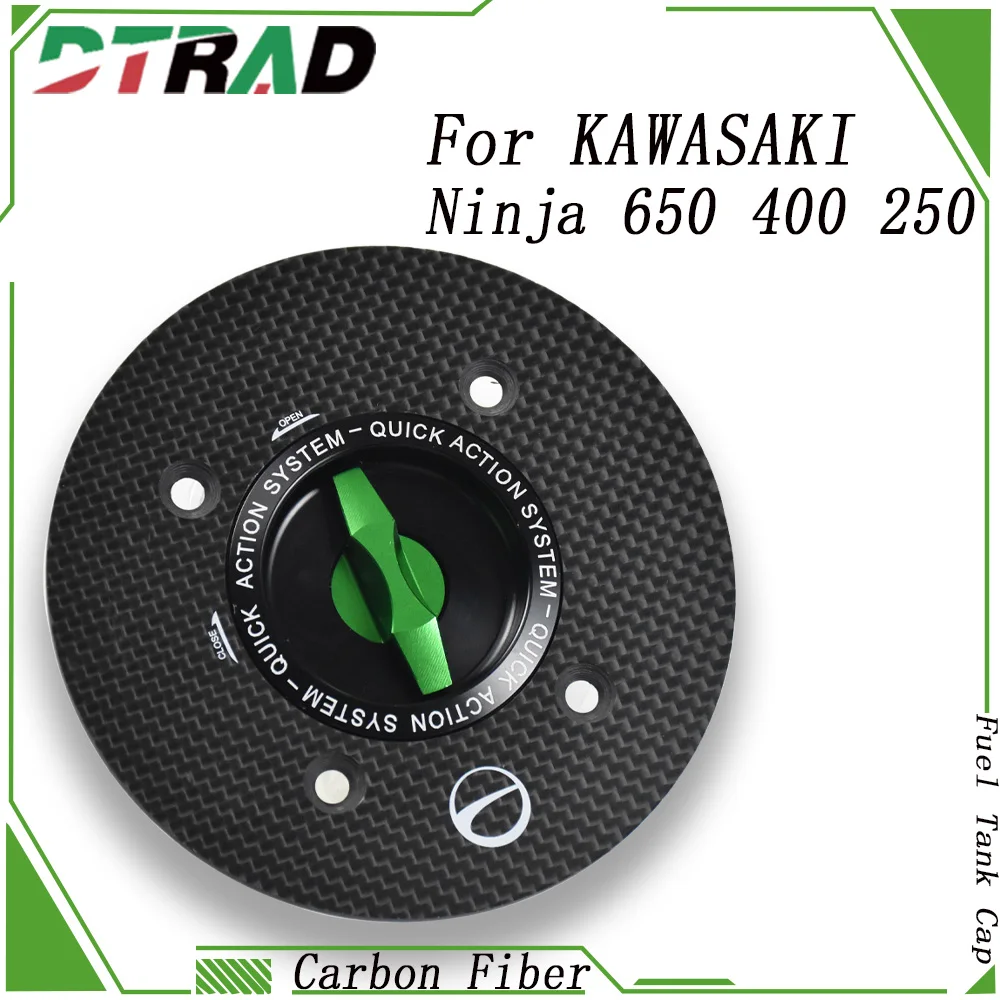 

Carbon Fiber Fuel Tank Cap For KAWASAKI NINJA 650 400 2017-2025 NINJA ZX-25R 250 1000SX Motorcycle Keyless Gas Oil Tank Cover