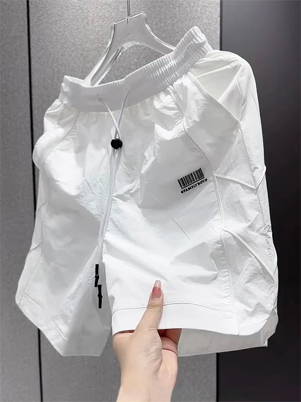 

Pier Cardin Men's Qui Dry Sports orts Summer Faion Dstring Beach Pants Loose Casual Five-Quarter Length Breathable