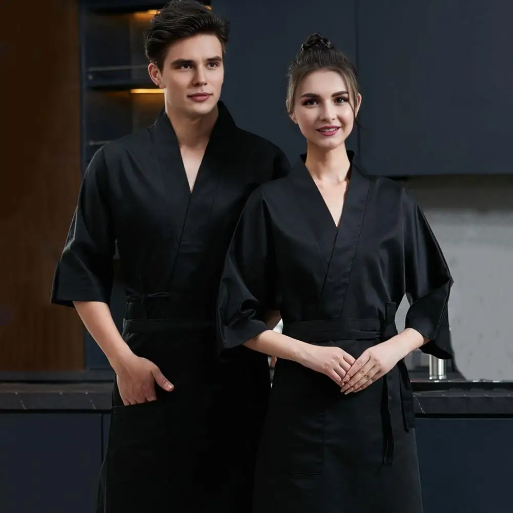 conjunto-de-uniforme-de-chef-com-jaqueta-de-multiplos-bolsos-e-avental-ajustavel-unissex-jaqueta-de-chef-profissional-com-decote-em-v-cruzado-para-cozinha