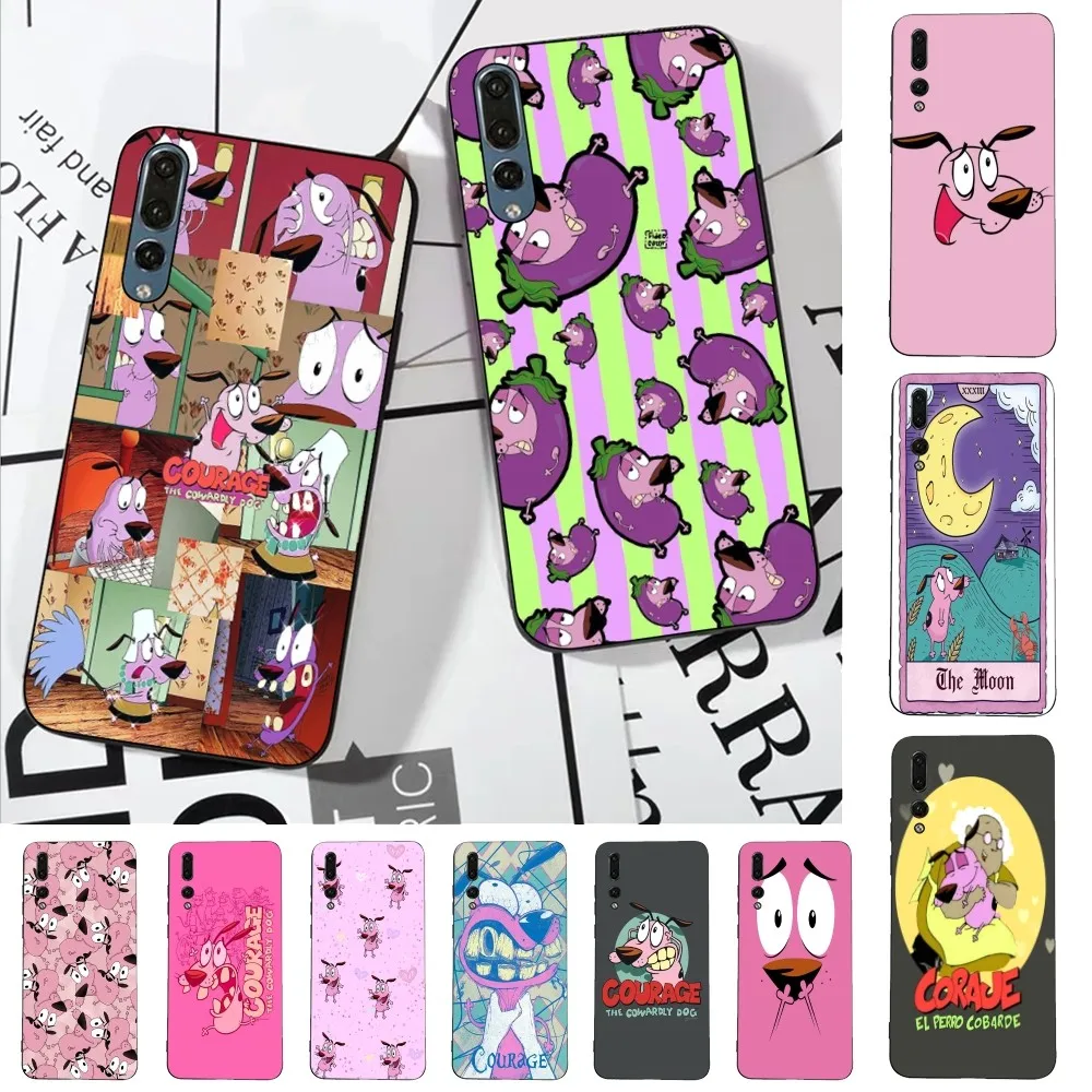 

Funny Cartoon C-Courage the C-Cowardly D-Dog Phone Case For Huawei P 8 9 10 20 30 40 50 Pro Lite Psmart Honor 10 lite 70 Mate 20