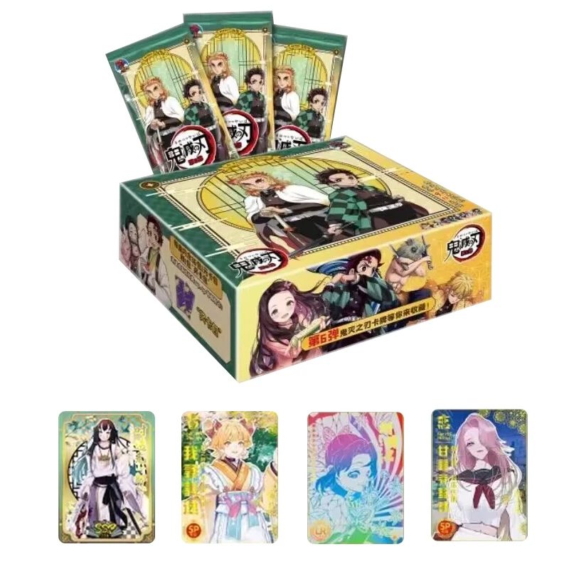 Wholesale Little Dinosaur Demon Slayer Cards Collection Booster Box Pack Nezuko Limited flash SSR Drill Flash SP Game Cards