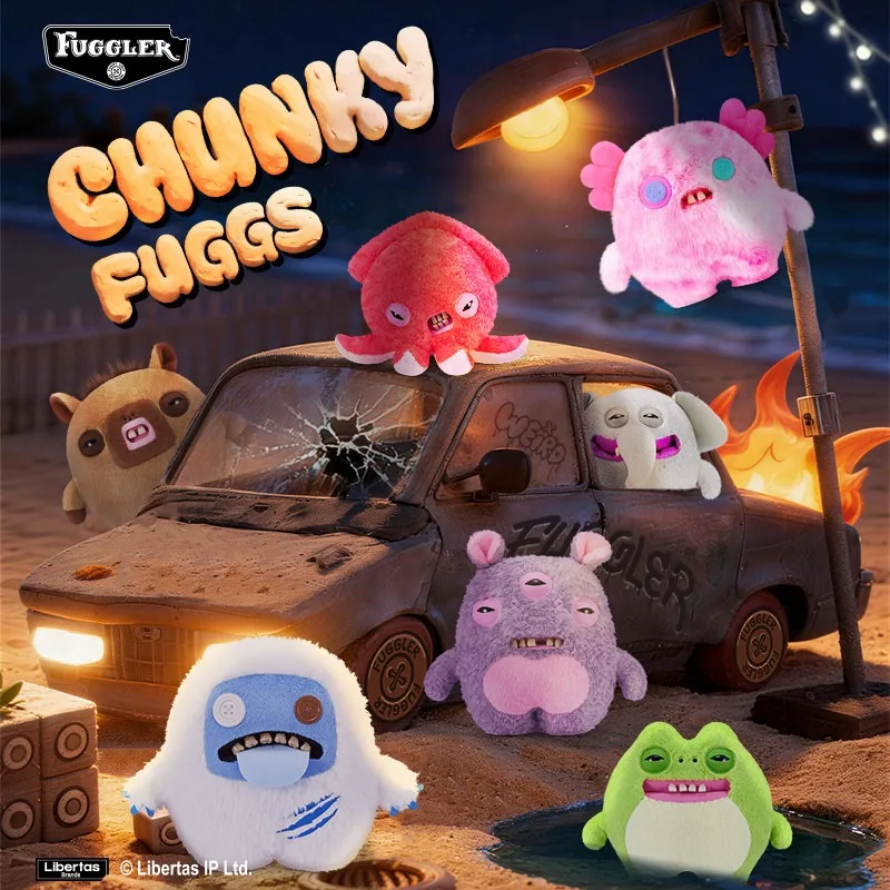

Плюшевые игрушки Fuggler Chonky Series 38 см: забавные монстры с зубами, милые животные, украшение для дивана, подушки-подарки