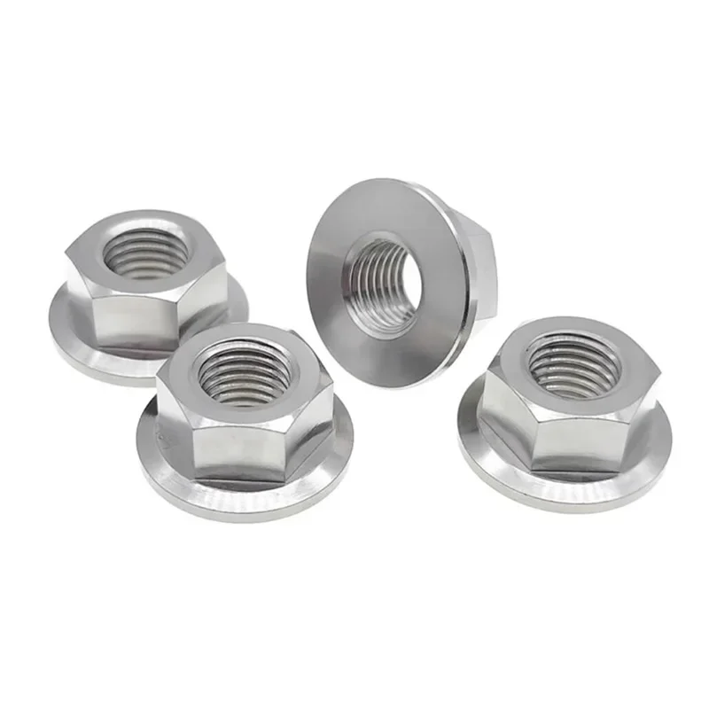 M5 M6 M7 M8 M10 M12 M14 M16 M18 M20 チタン製六角フランジナット 自転車・バイク用