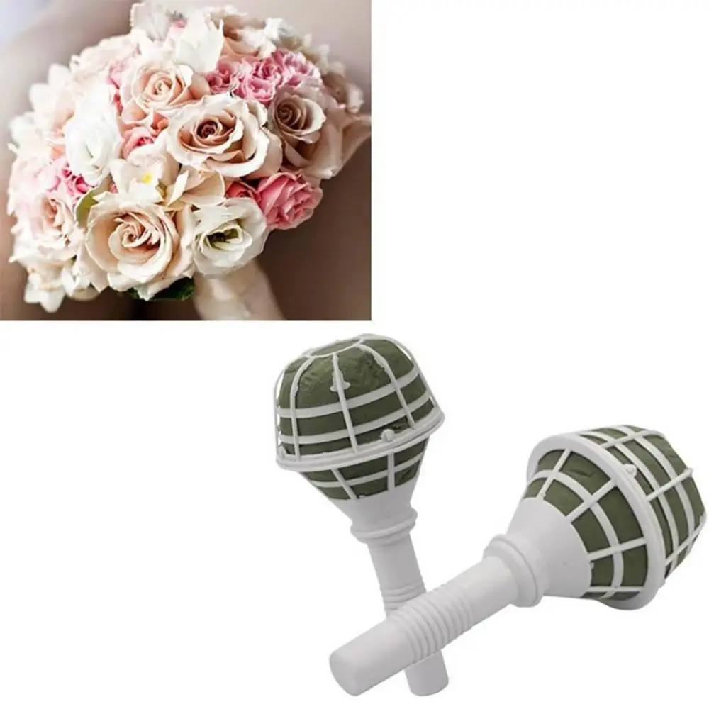 DIY Bouquet Foam Flower Flower Bouquet Holder Base Bridal Floral Handle Holder Wedding Party Decoration Wedding Wrapping