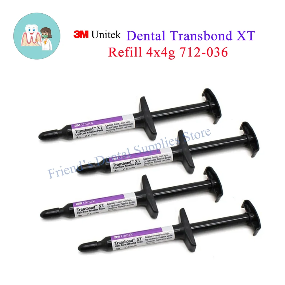 Dental 3M Unitek Transbond XT Light Cure Adhesive 712-036 Dental Direct Bond Light Cure Adhesive 4g in Syringes