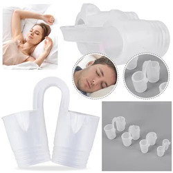 4 Pcs Reusable Snoring Device Soft Silicone Vent No Strips Nose Clip Enjoy A Peaceful Night Sleep Nose Clip for Nasal Snorers