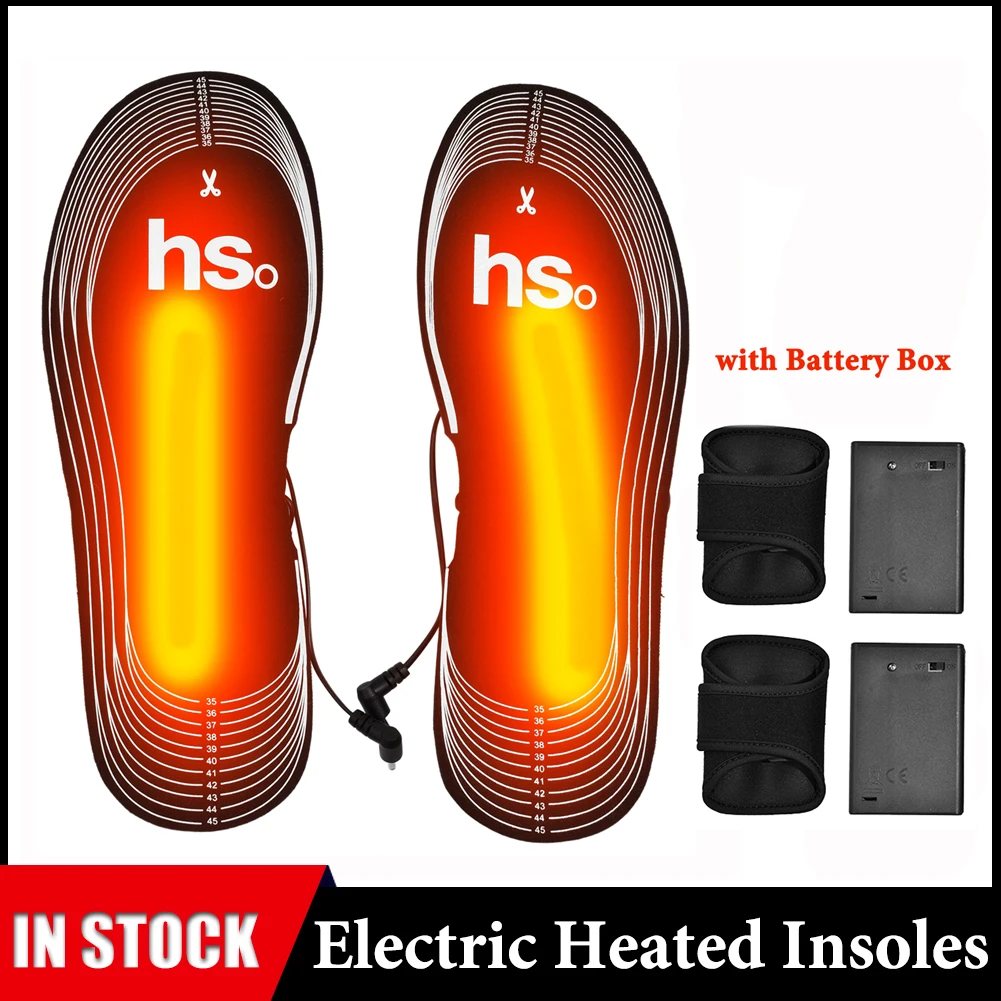 

Rechargeable Heated Insole Battery Powered Heating Shoes Insoles Electric Foot Warmer Rechargeable One Size Fits All