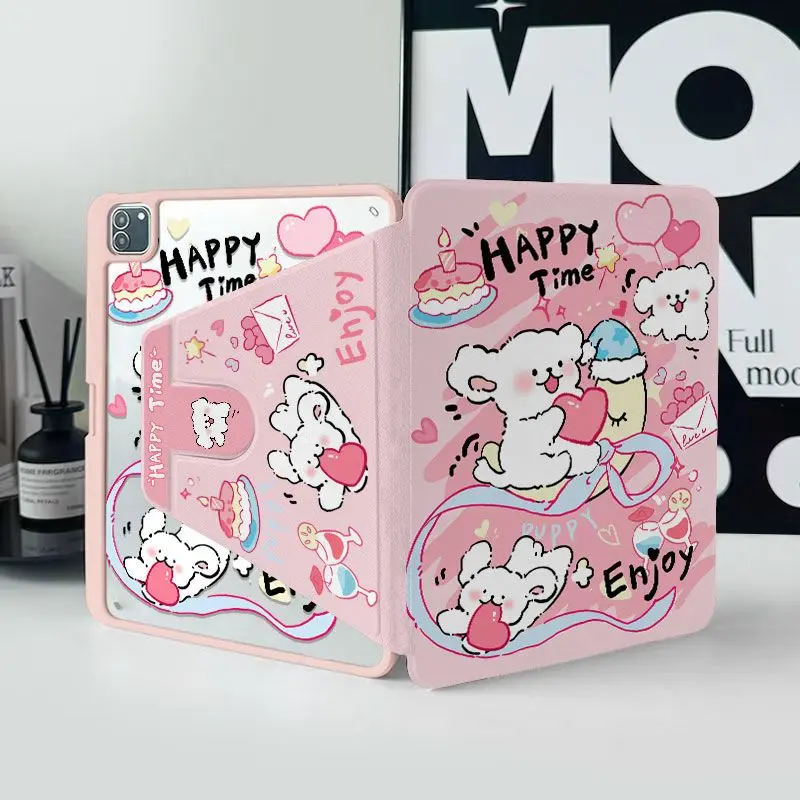 

For Samsung Tablet Case A7 A7 10.4 Lite 8.7 Inch A8 X205 A9 A9 PLUS Acrylic Intelligence Puppy With Pen Slot Shockproof Cover