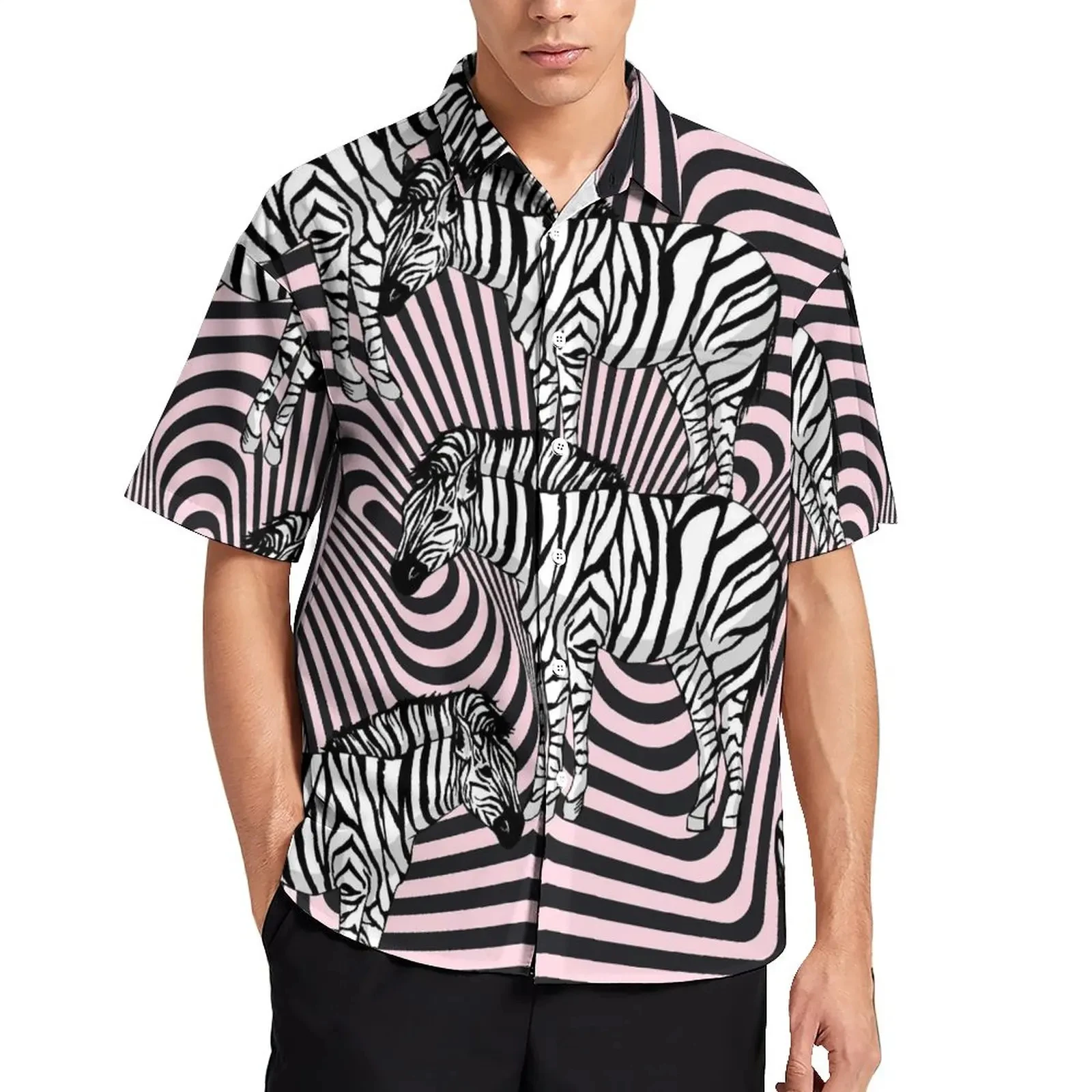 Zebra Design 3D Printed Lapel Men Shirt Man/Women Casual Fashion Long Sleeves Shirts Button Streetwear Oversized Unisex Clothing