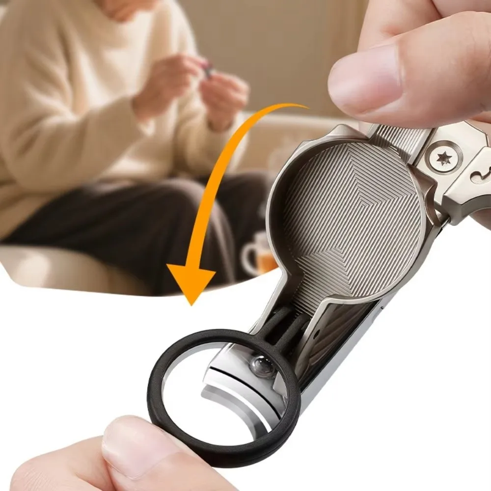 

New Violin Shape Nail Clippers Anti-splash Stainless Steel Flat Slanted Head Nails Trimmer with Bottle Opener Manicure Tools