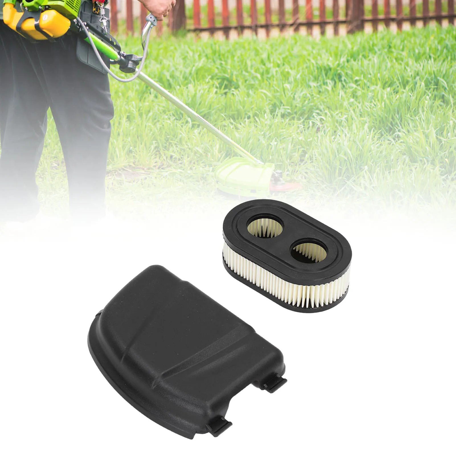 Lawn Mower Air Filter Replacement Plastic Garden Mower Filter Cover Set for Lawn Trimmer 798452 590548