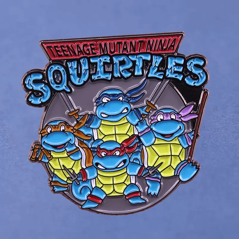 Pokemon Squirtle Hard  Enamel Pins Collect Cute Tortoise Fighting Metal Cartoon Brooch Backpack Hat Bag Collar Lapel Badges