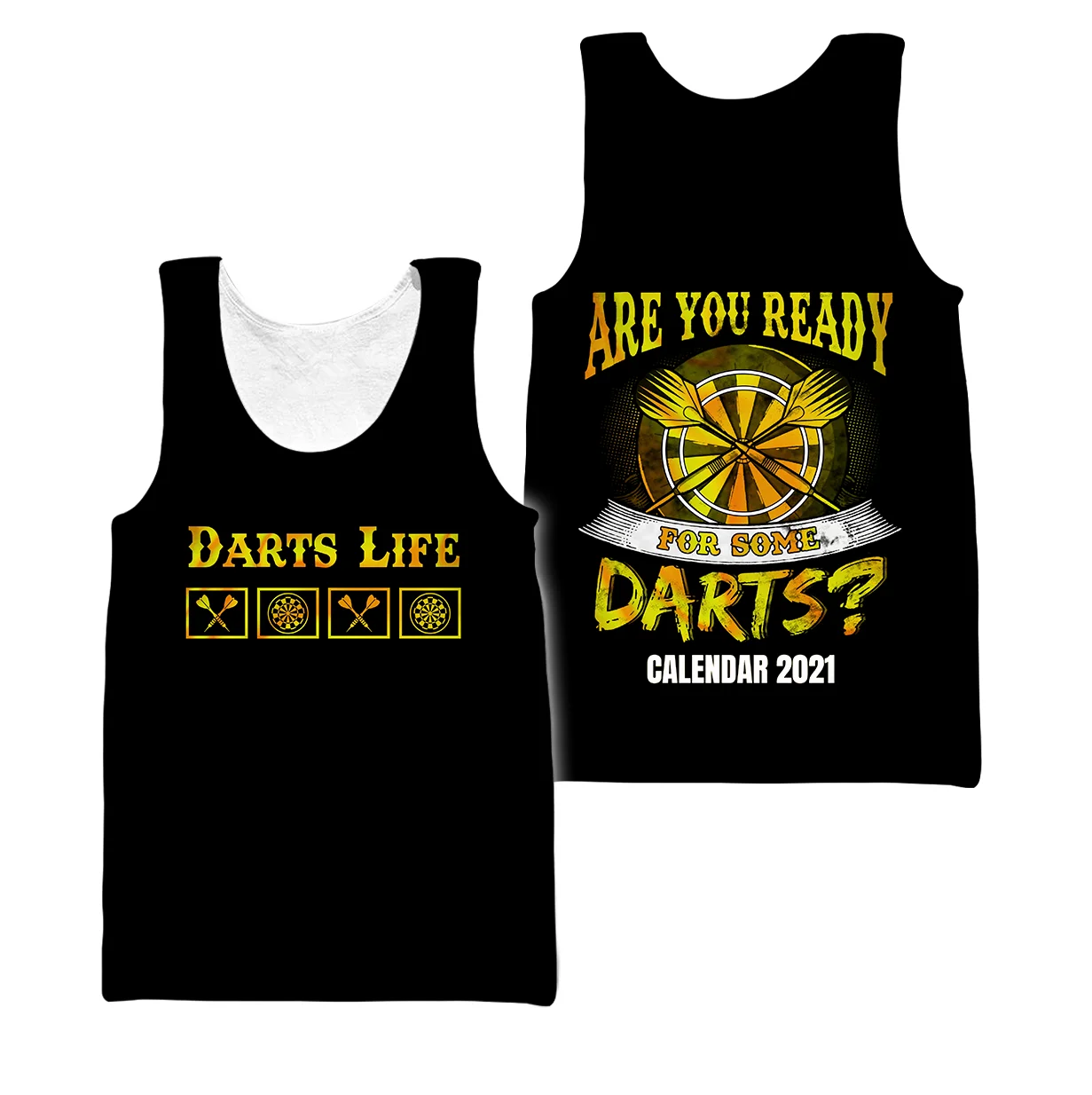 PLstar Cosmos 3DPrinted Darts Player Sport Custom Name Harajuku Casual Tank Top Vest Unique Unisex Men/Women Sleeveless Style-1
