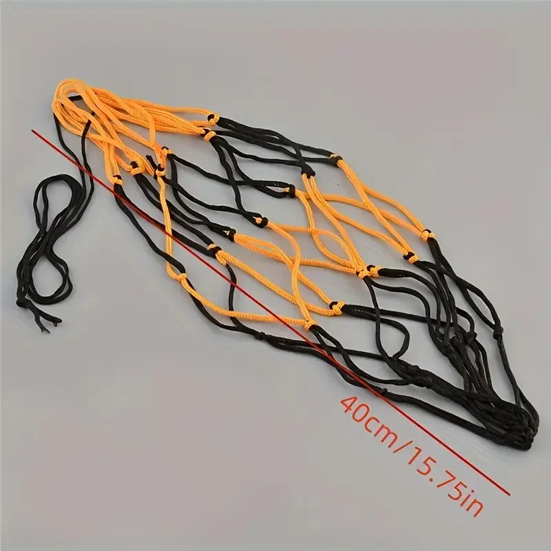 حقيبة شبكية لكرة السلة وكرة القدم من النايلون شديدة التحمل - مساحة تخزين كبيرة برباط لصالة الألعاب الرياضية والخارجية |   متين ومتعدد الألوان