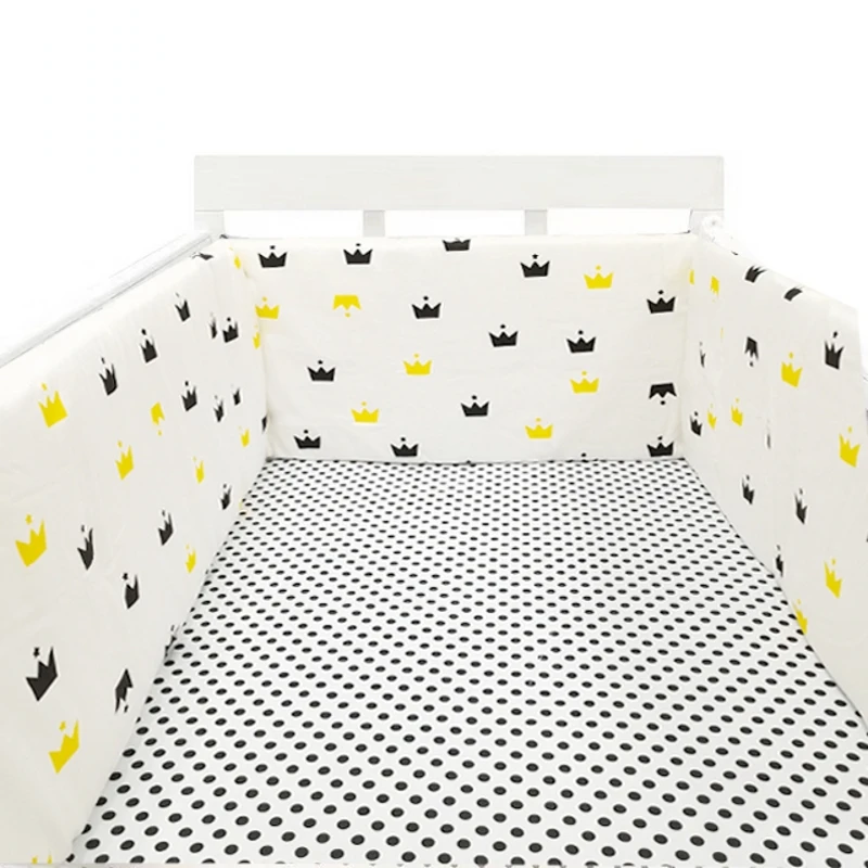 200*30 cm Babybedje Hek Katoenen Bed Bescherming Reling Dikker Bumper Een stuk Wieg Rond Protector babykamer Decor