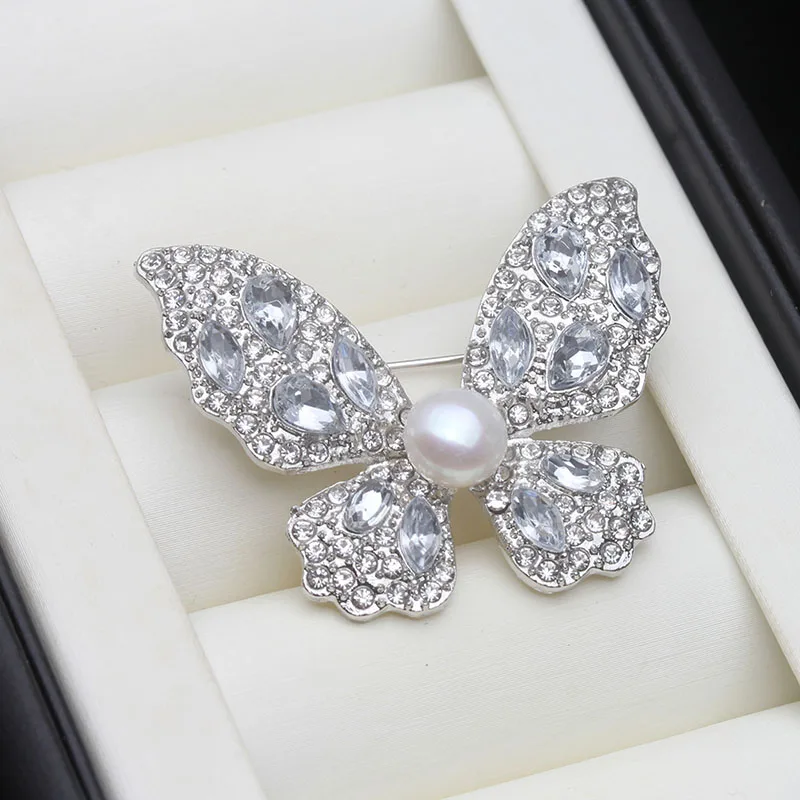 

Real Natural Freshwater Pearl For Women,Beautiful Butterfly Pearl Brooch Wife Mother Party Birthday Gifts