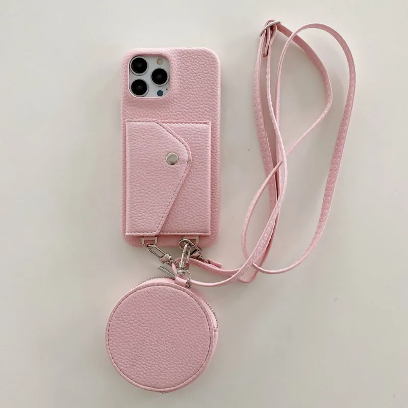 Caso de telefone com letras personalizadas para mulheres, estilo in s, japão, coréia, zíper, carteira pequena, porta-moedas, porta-cartão mini, moda, iphone 13-15