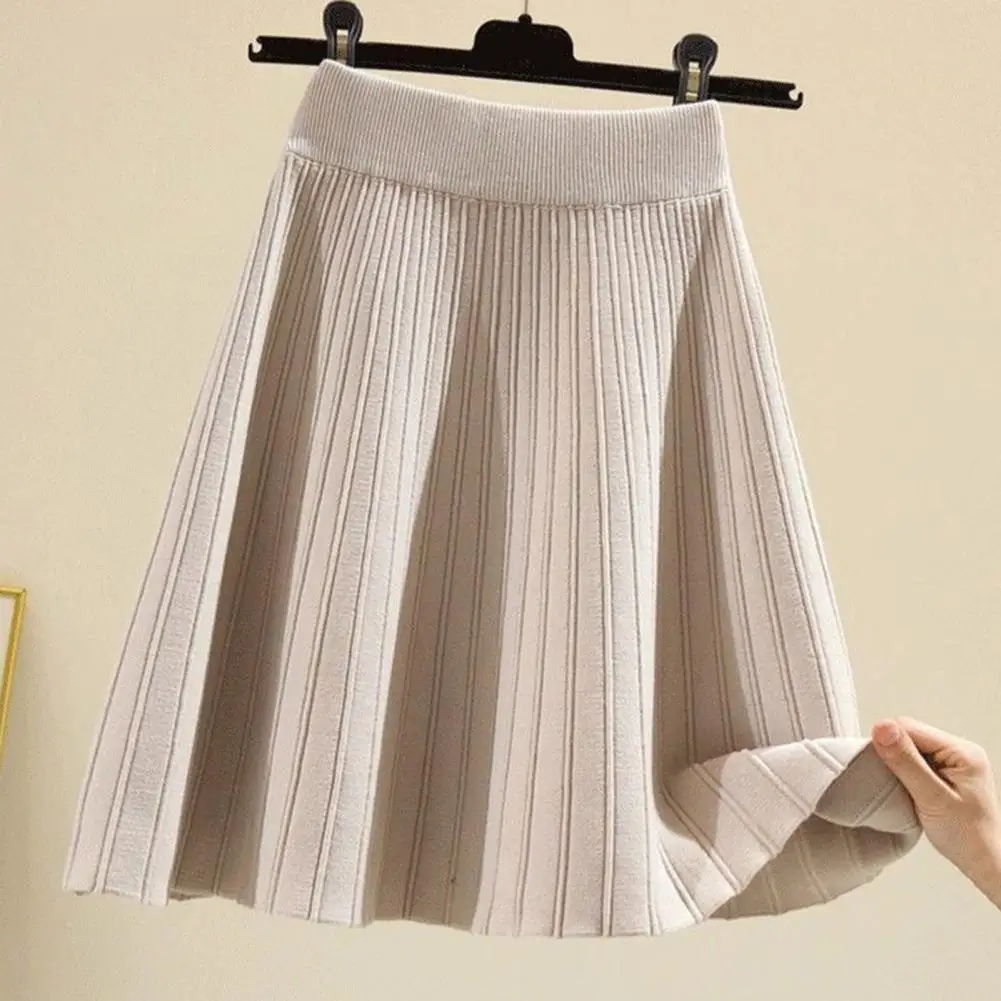 A-line Skirt Stylish High Waist Skater Skirt with Hem Design for Women A-line Mini Skirt for Autumn Winter Wear Fashionable
