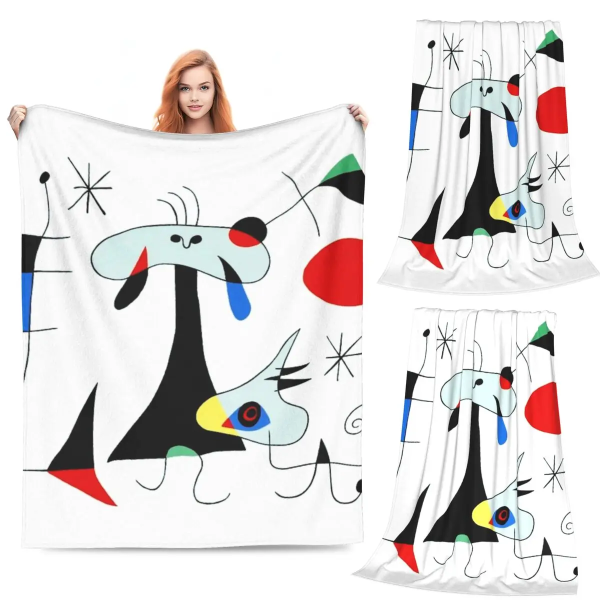 

Joan Miro Abstract Surrealism Blanket Fleece Sofa Lightweight Throw Blankets for Home Bedroom Outdoor Throws Bedspread Quilt