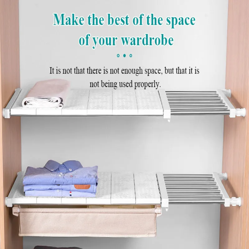 

Home Expandable Organizer Compartment Organizer NailFree Storage Box Shoe Closet Closet Shelf