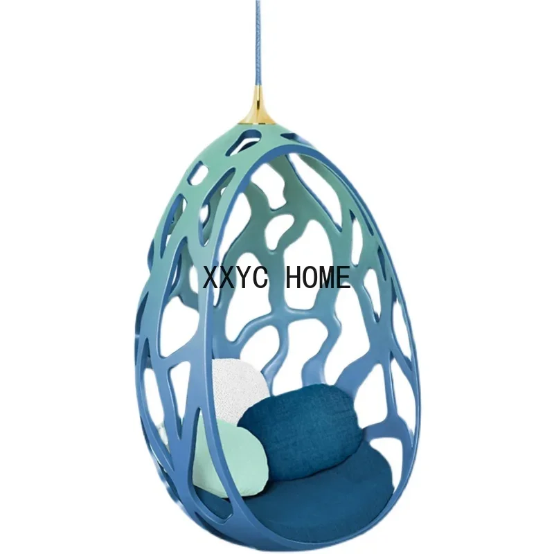 Egg-Shaped Hanging Basket Balcony Hanging Swing Chair FRP Lazy Shaped Glider Living Room