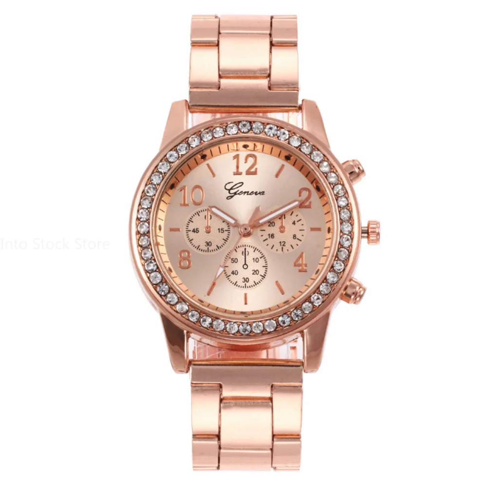 Women Quartz Crystal Luxury Watch Feminino Relogio Bracelet Wristwatch Casual Reloj Gold/Silver