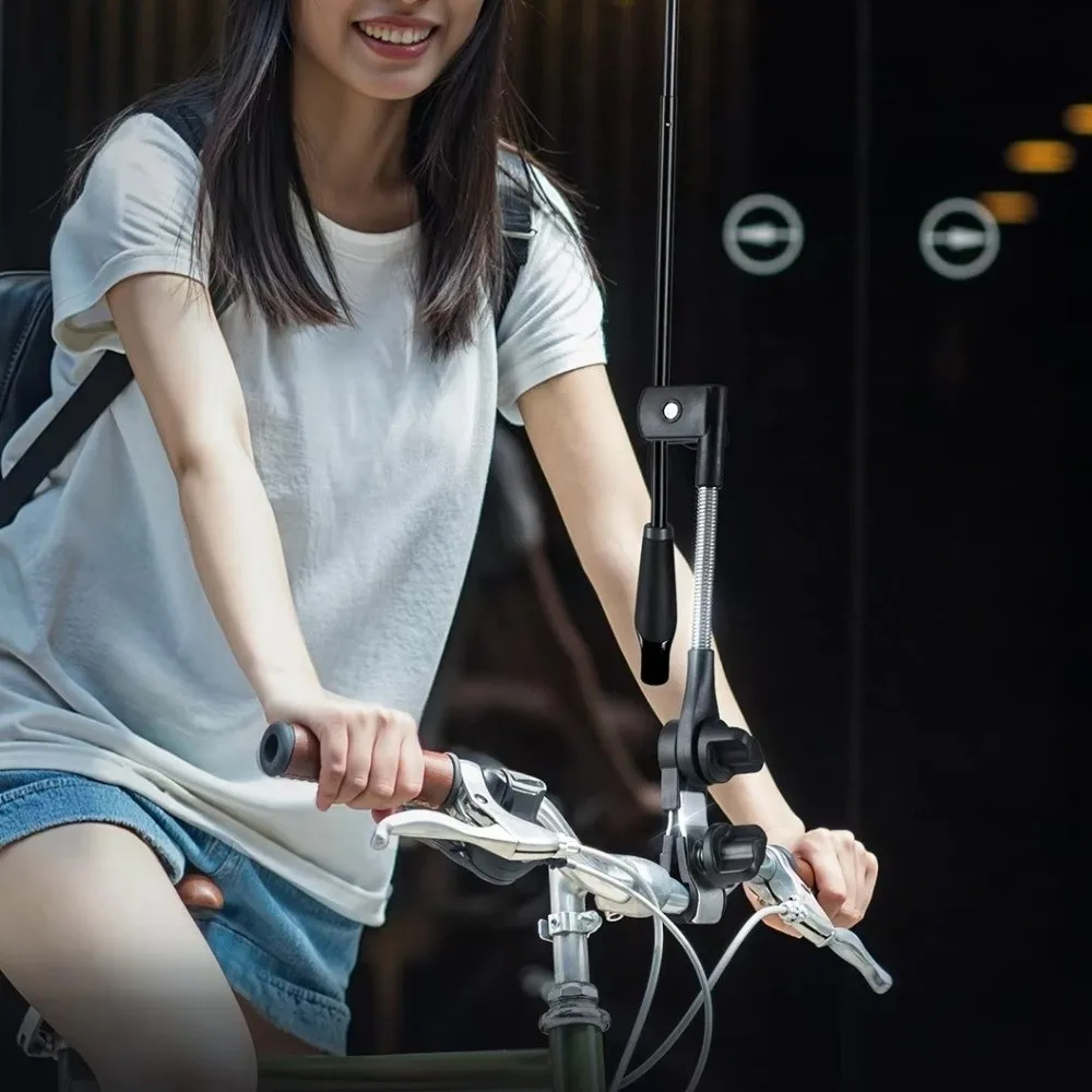 Rainproof Adjustable Umbrella Mount Stand Adjustable Angle Non-slip Clamp Wheelchair Umbrella Holder Portable Flexible