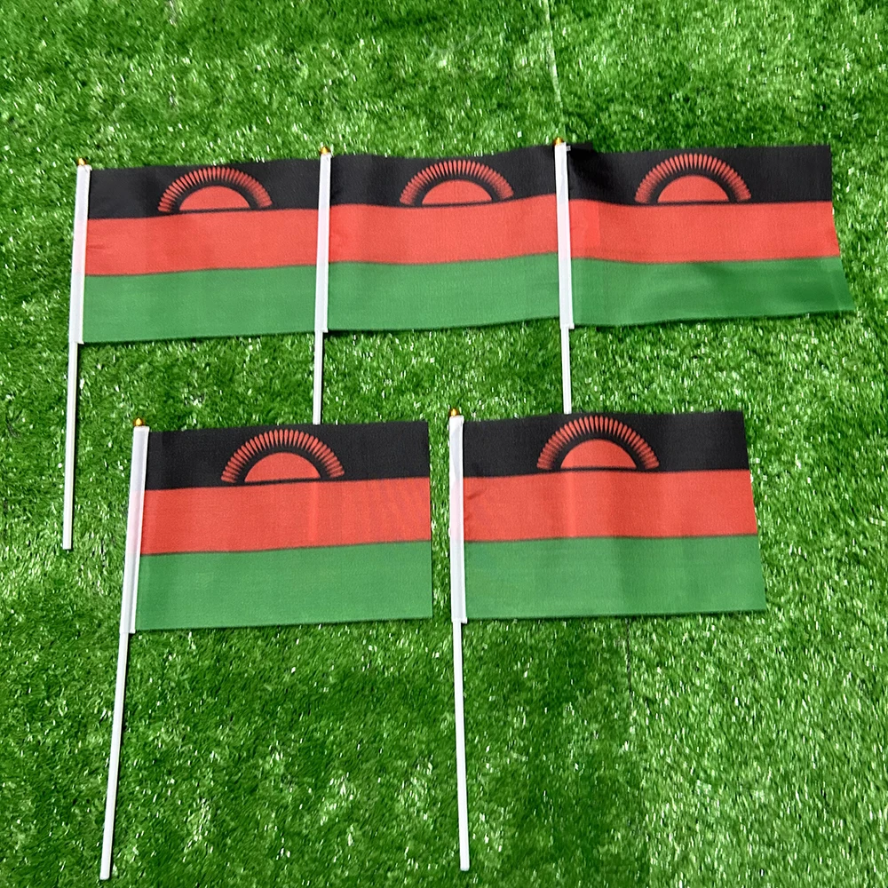 Bandera de mano Malawi SKY FLAG 21x14cm con asta de plástico - imagen 5